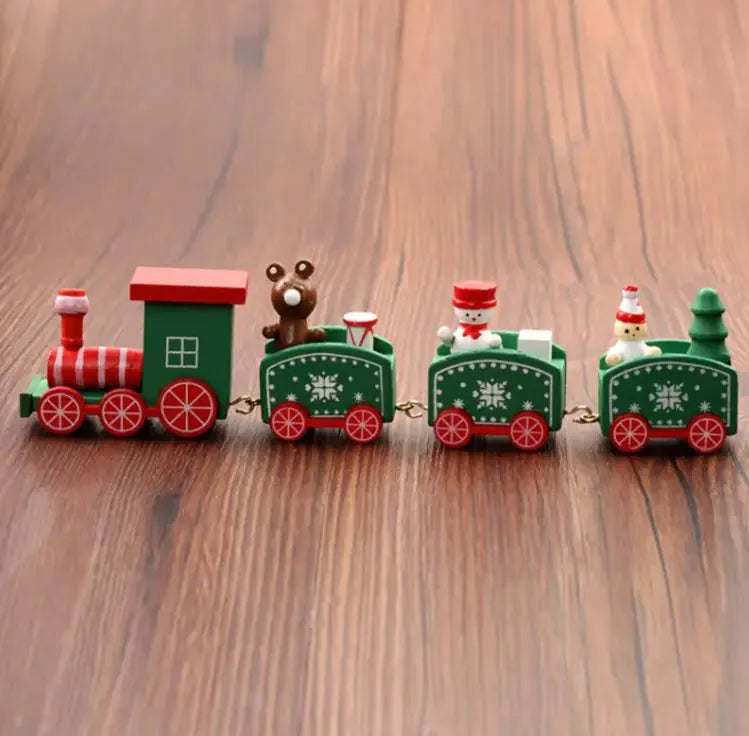 Christmas Ornament Christmas Wooden Mini Train