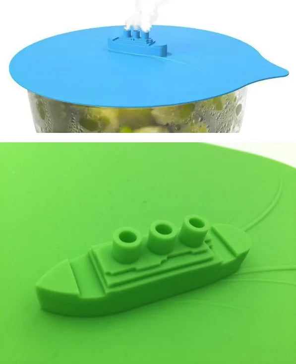 Silicone Steam Ship Splash Pot Cover