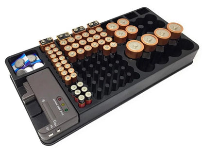 Battery Organizer With Energy Tester