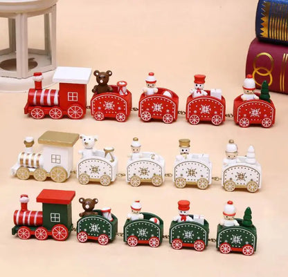 Christmas Ornament Christmas Wooden Mini Train