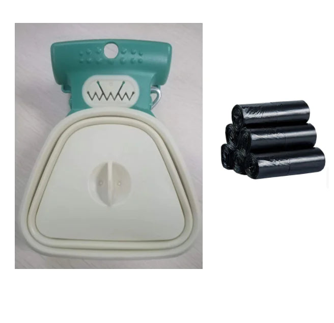 Pet Dog Poop Bag Dispenser with Foldable Poop Scoop