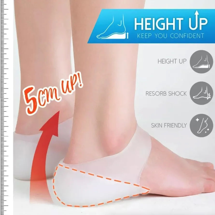 Concealed Footbed Enhancers Invisible Height Increase Silicone Insoles Pads USA