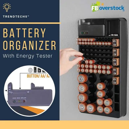 Battery Organizer With Energy Tester